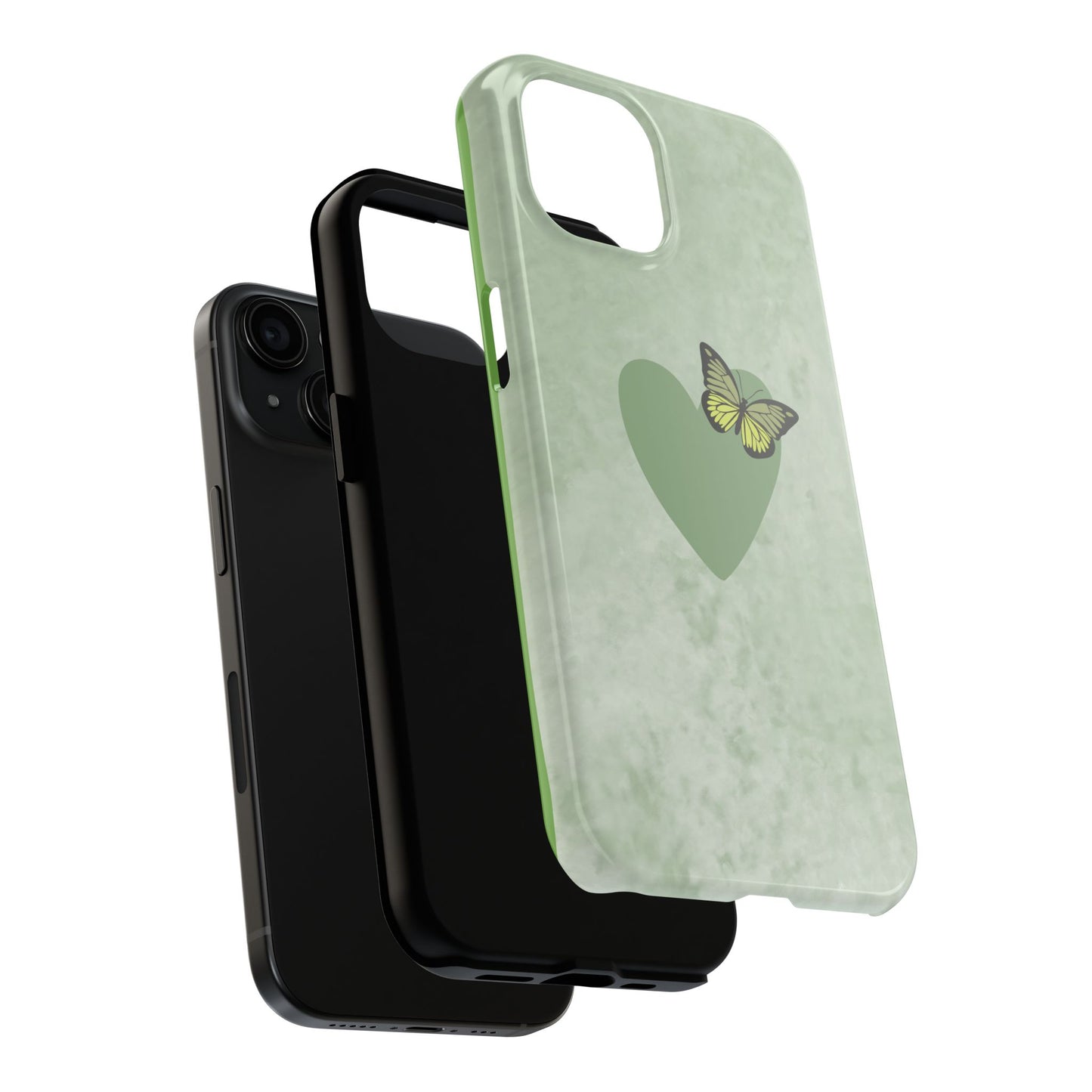 Sage Heart Butterfly iPhone Tough Case