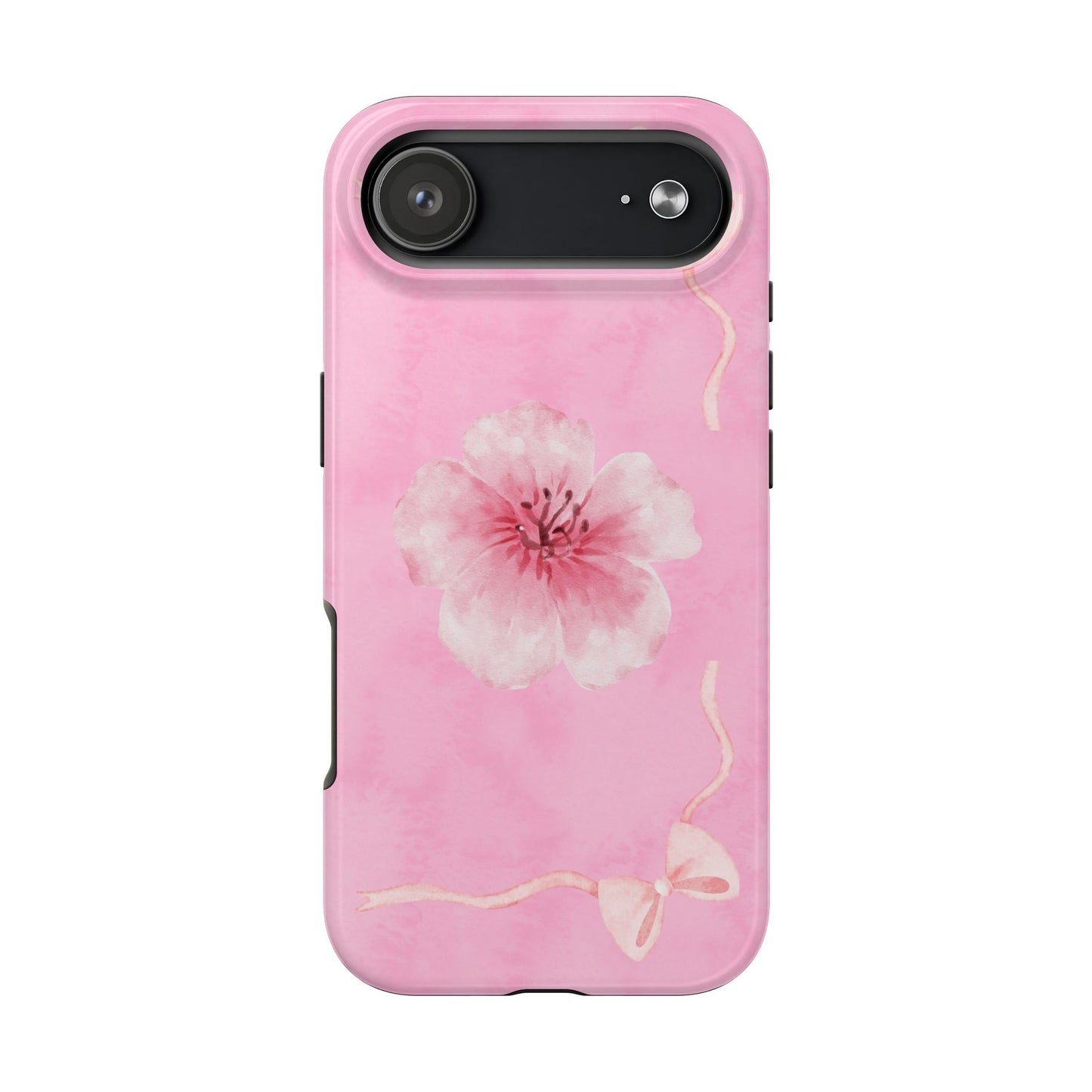 Pink Floral iPhone Tough Case