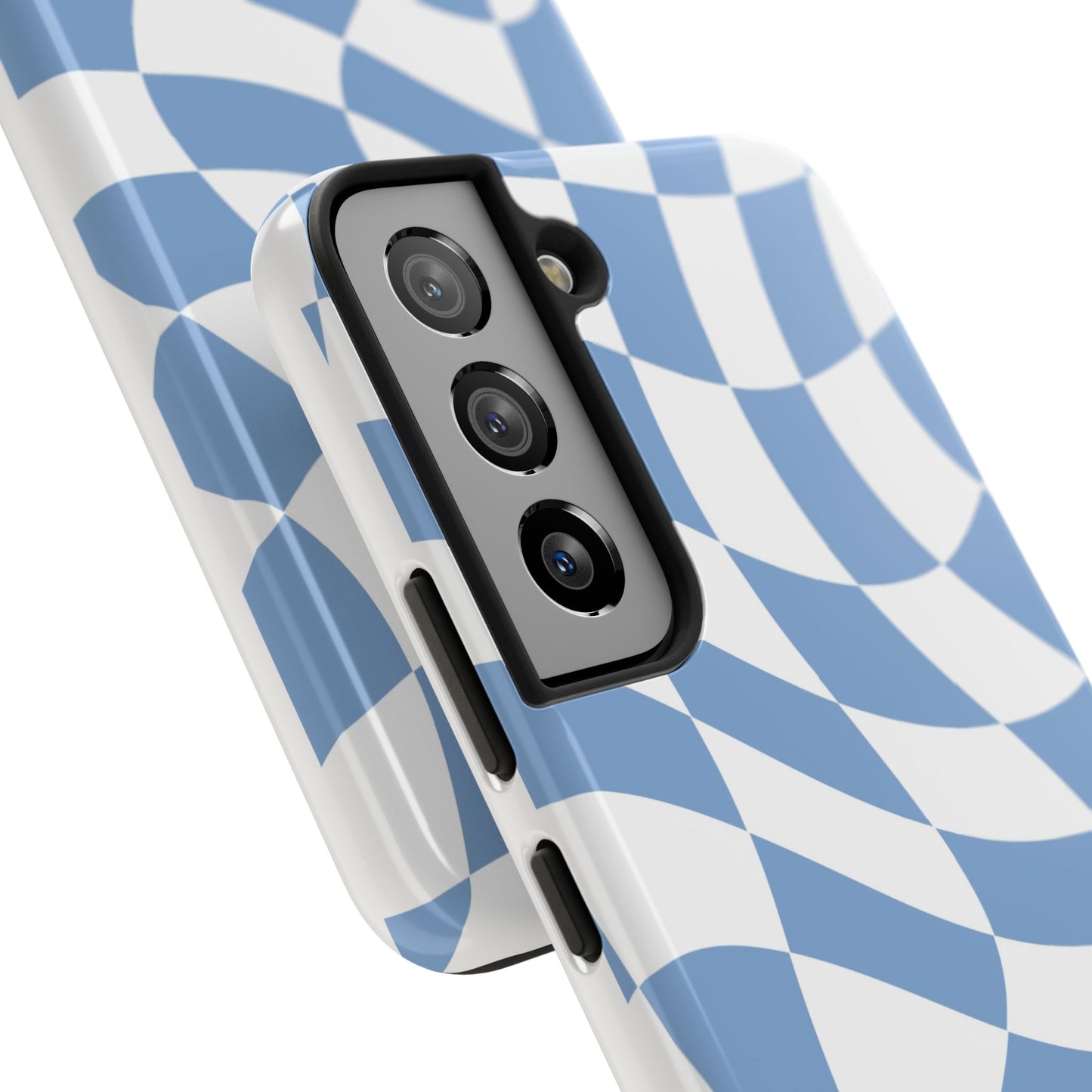 Wavy Blue Checker Samsung Tough Case