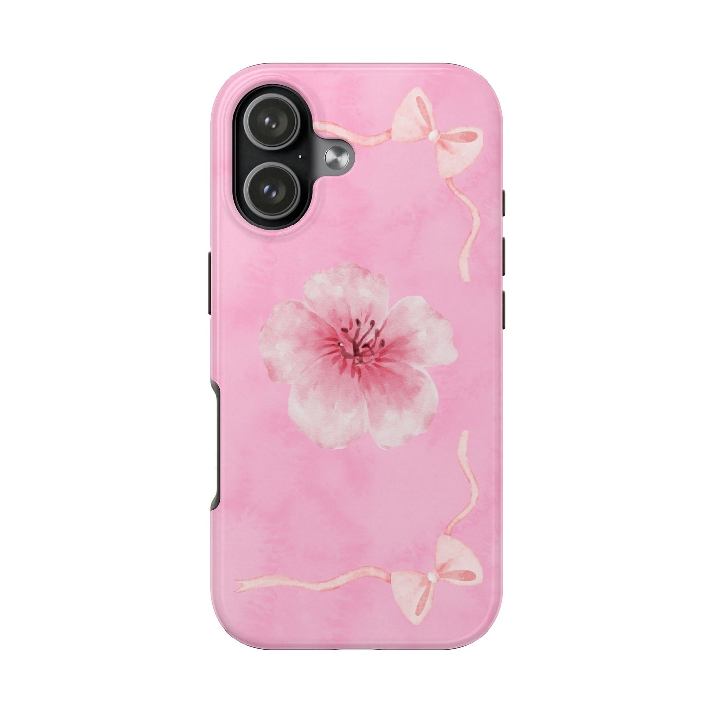 Pink Floral iPhone Tough Case