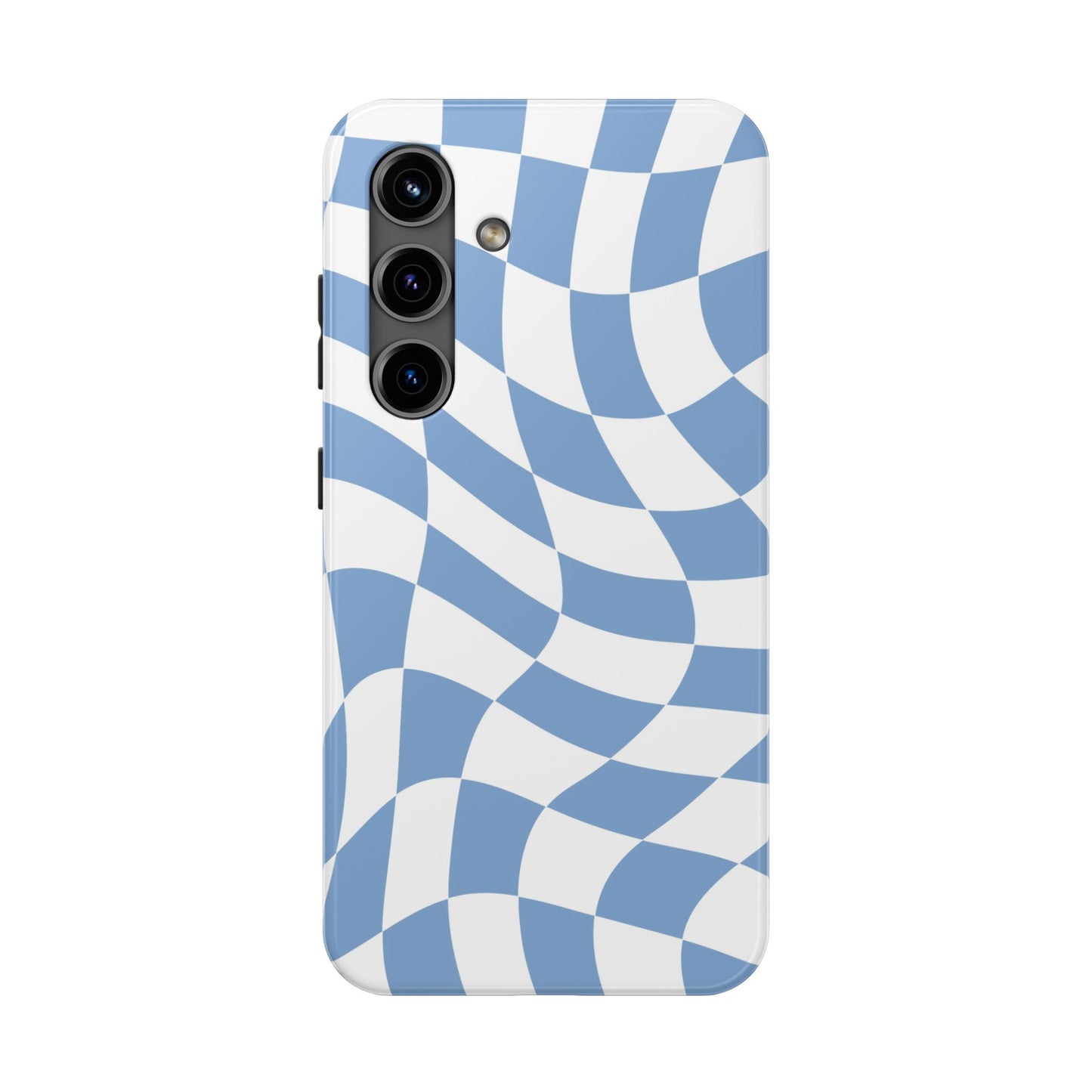 Wavy Blue Checker Samsung Tough Case