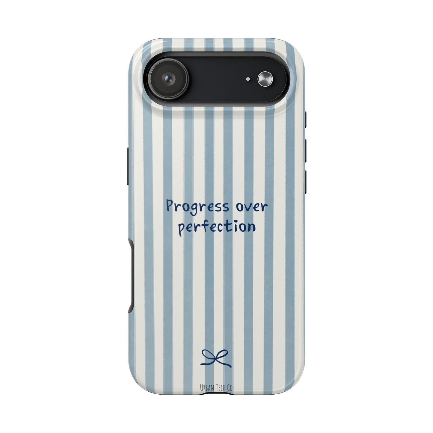 Progress Over Perfection Striped iPhone Case