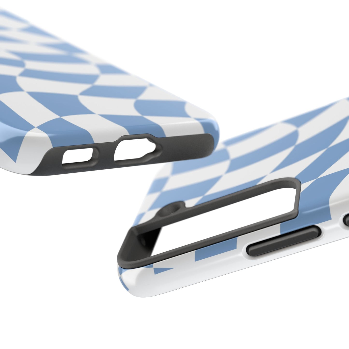 Wavy Blue Checker Samsung Tough Case