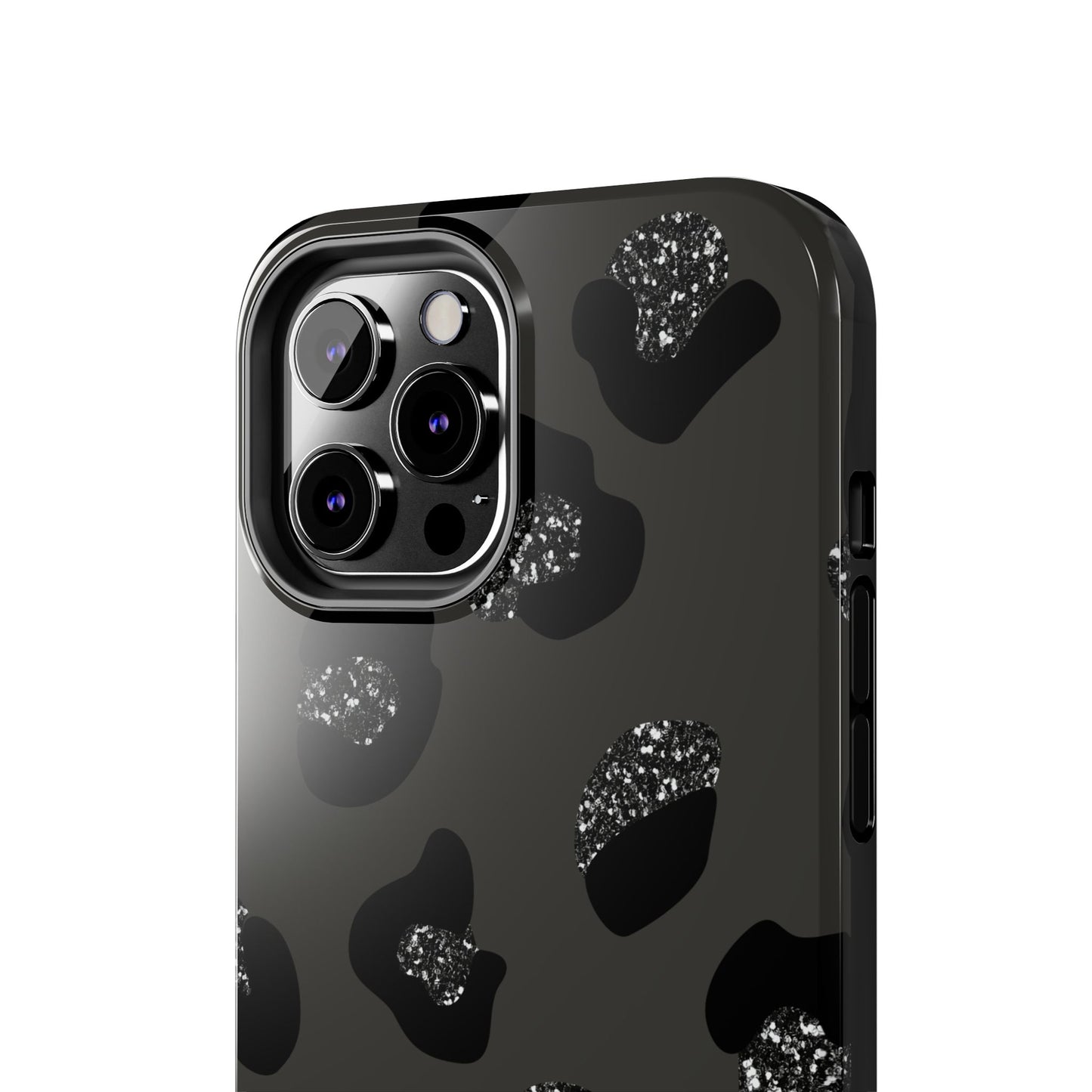 Black Glitter Leopard iPhone Tough Case