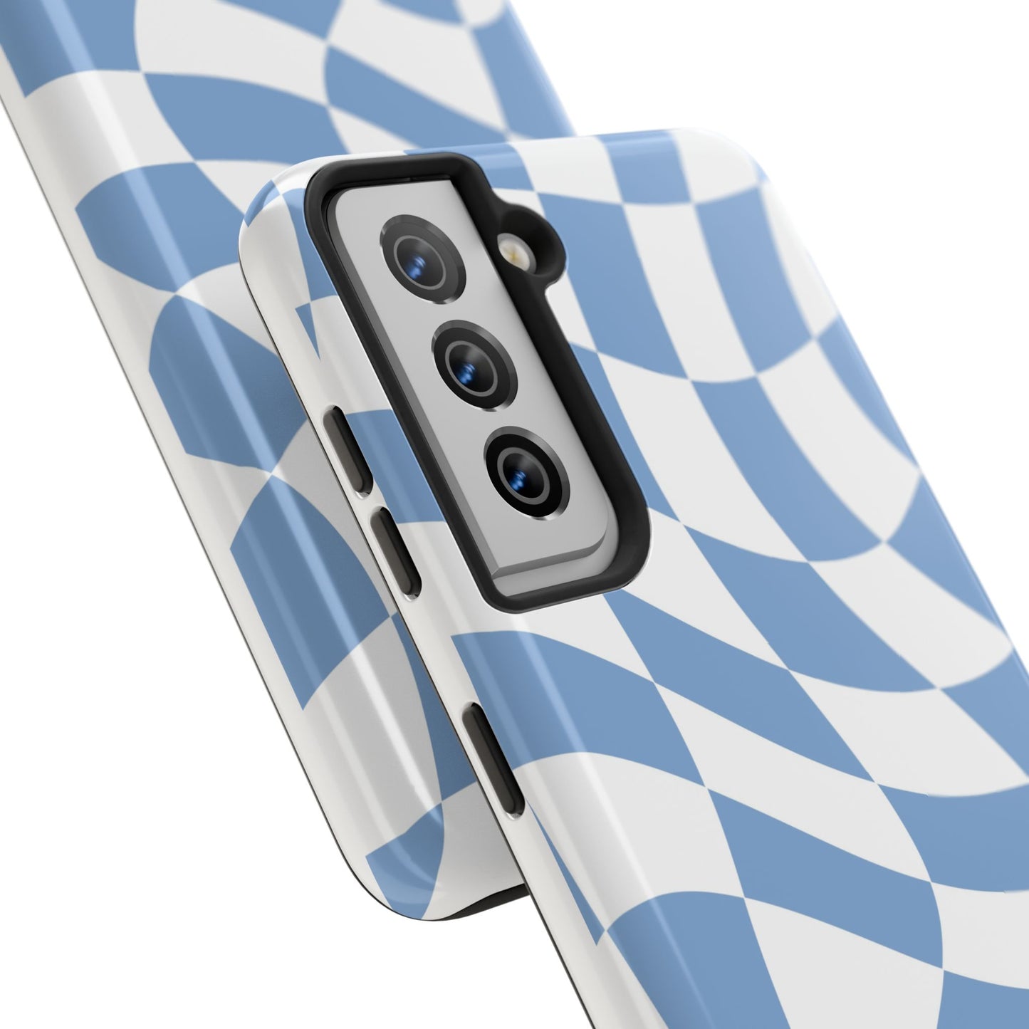 Wavy Blue Checker Samsung Tough Case