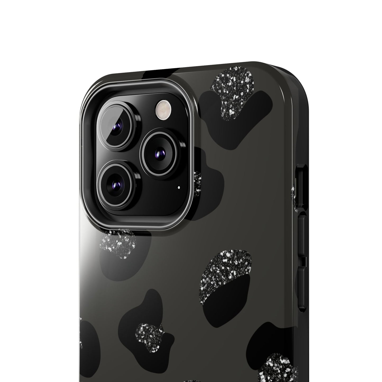 Black Glitter Leopard iPhone Tough Case