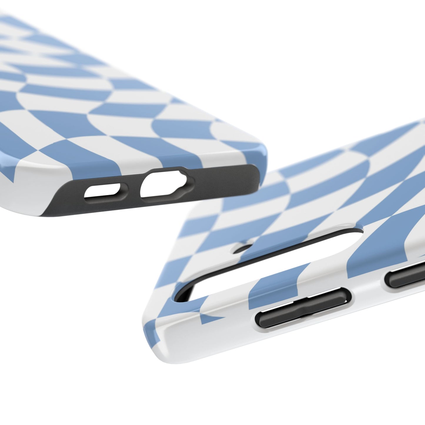 Wavy Blue Checker Samsung Tough Case