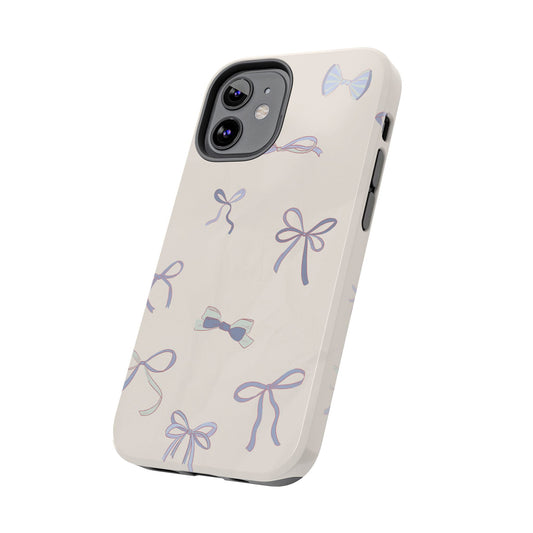 Heirloom Bows in Blue iPhone Case