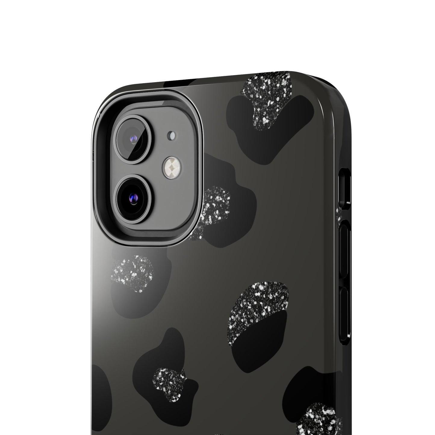 Black Glitter Leopard iPhone Tough Case