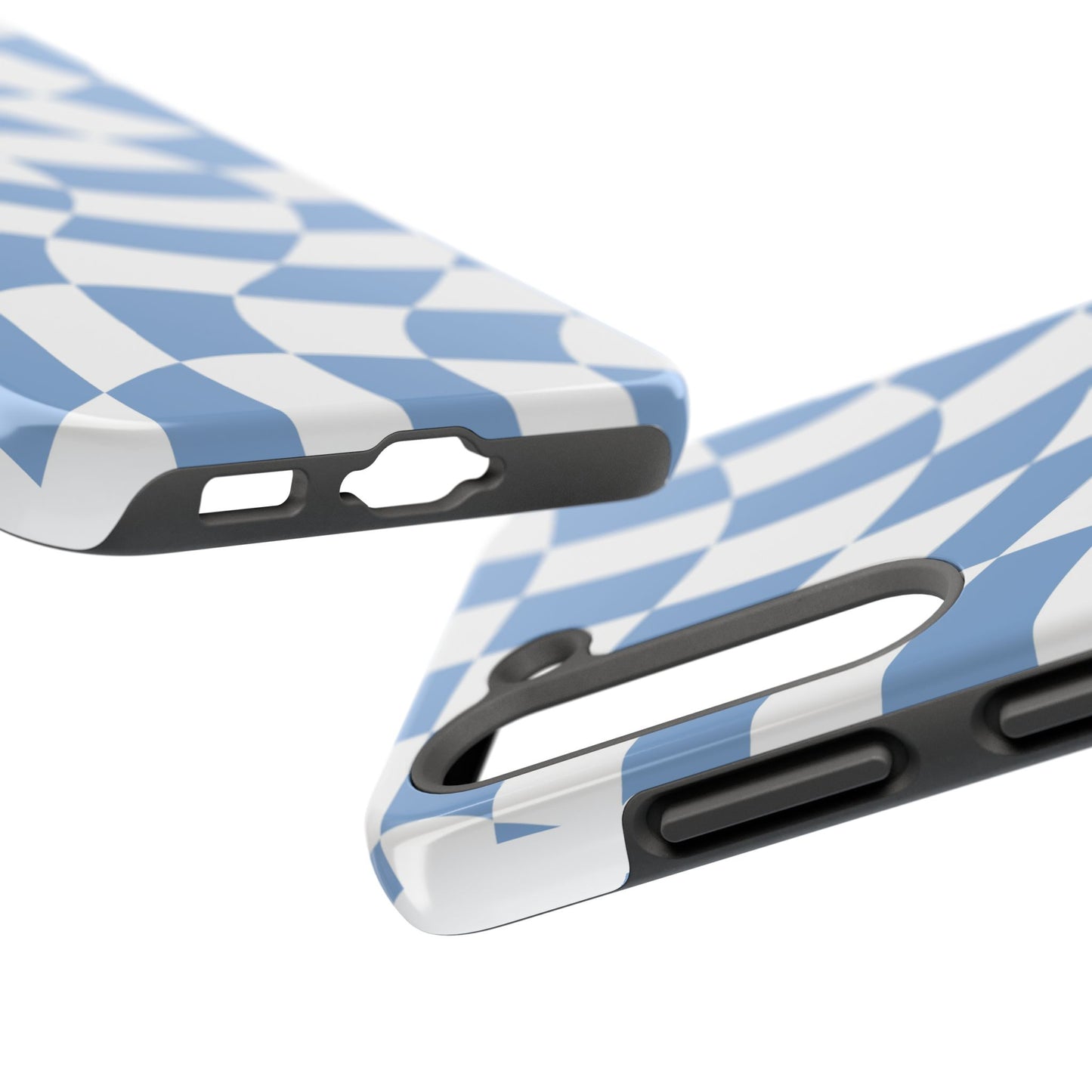 Wavy Blue Checker Samsung Tough Case