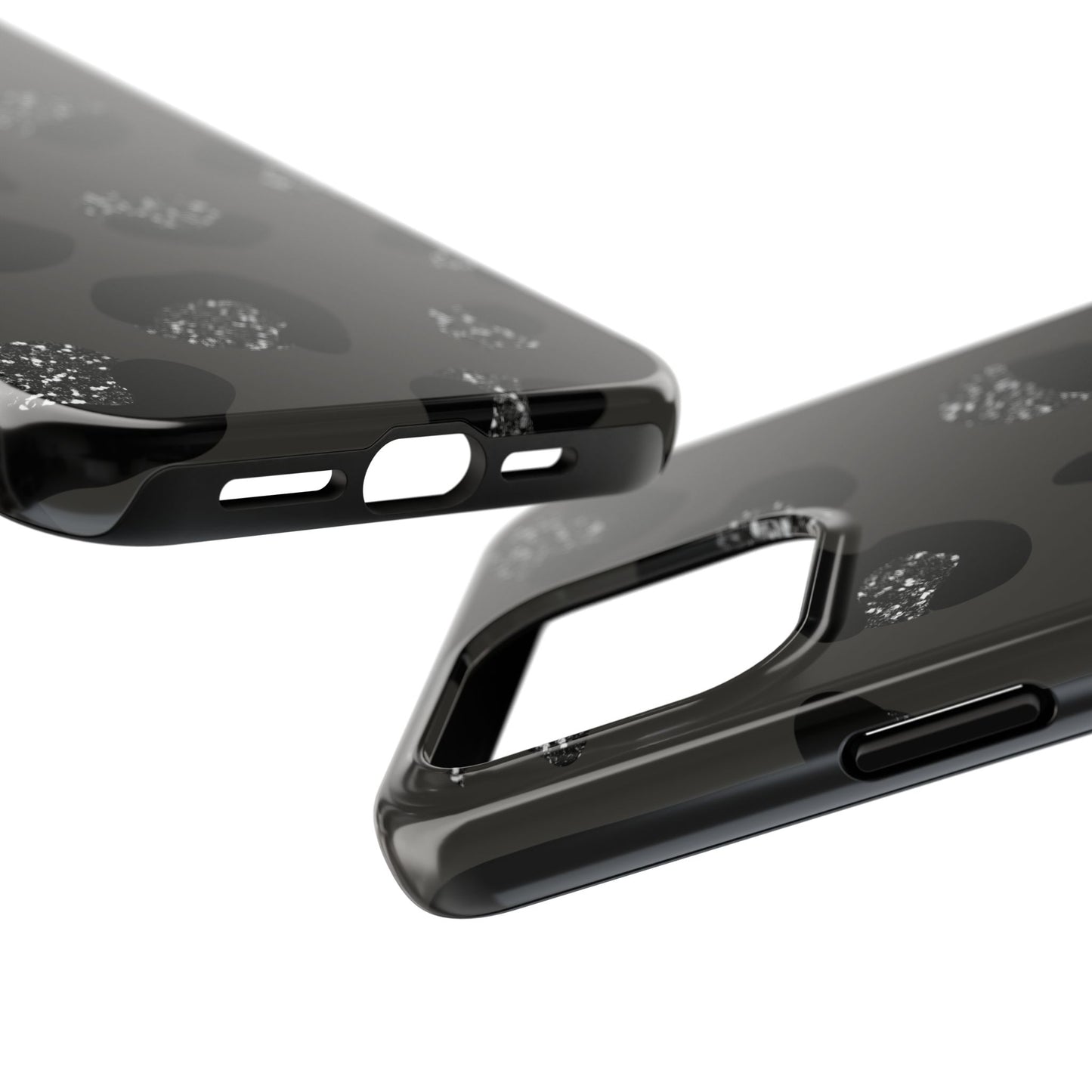 Black Glitter Leopard iPhone Tough Case