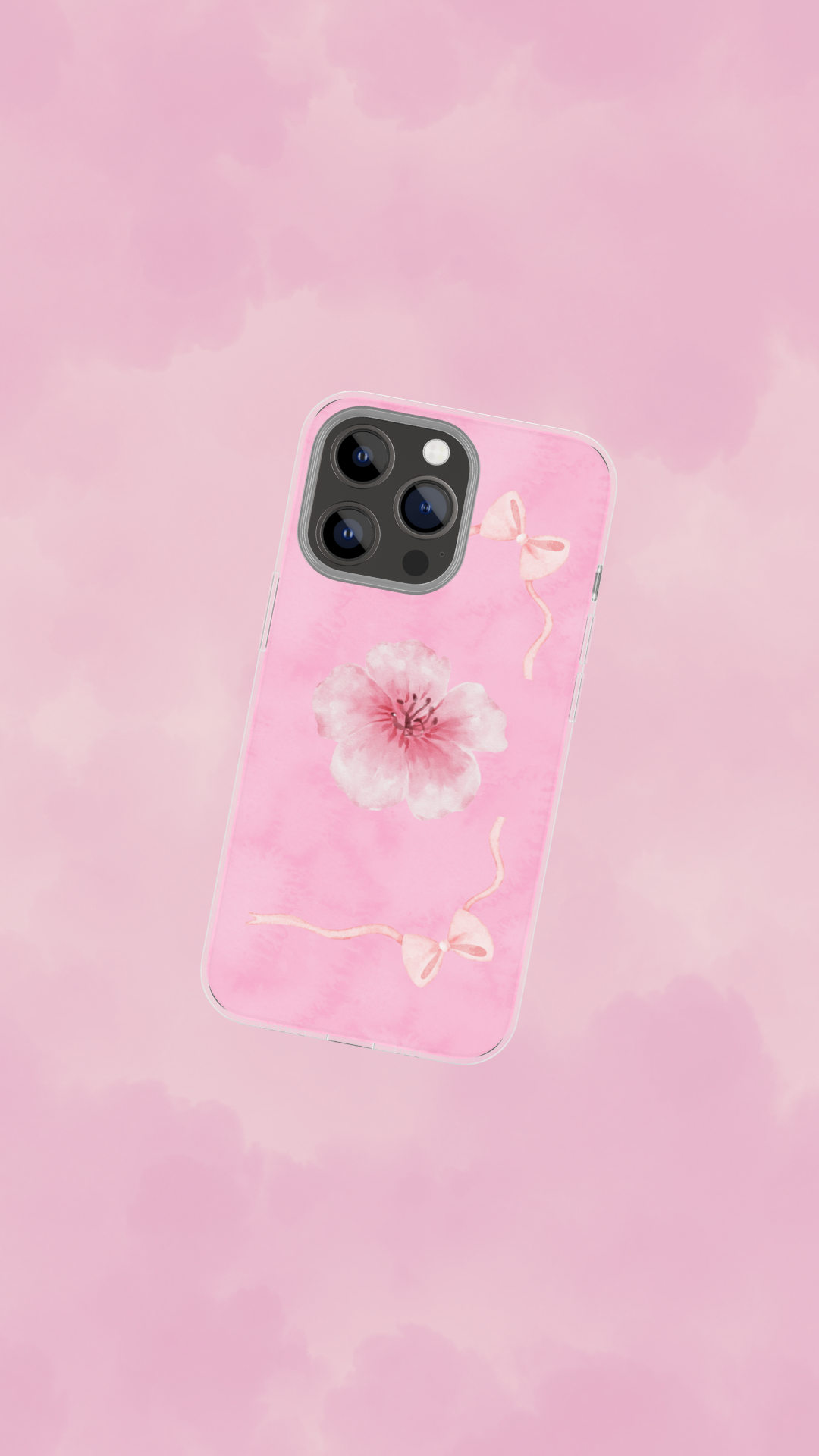 Pink Floral iPhone Tough Case