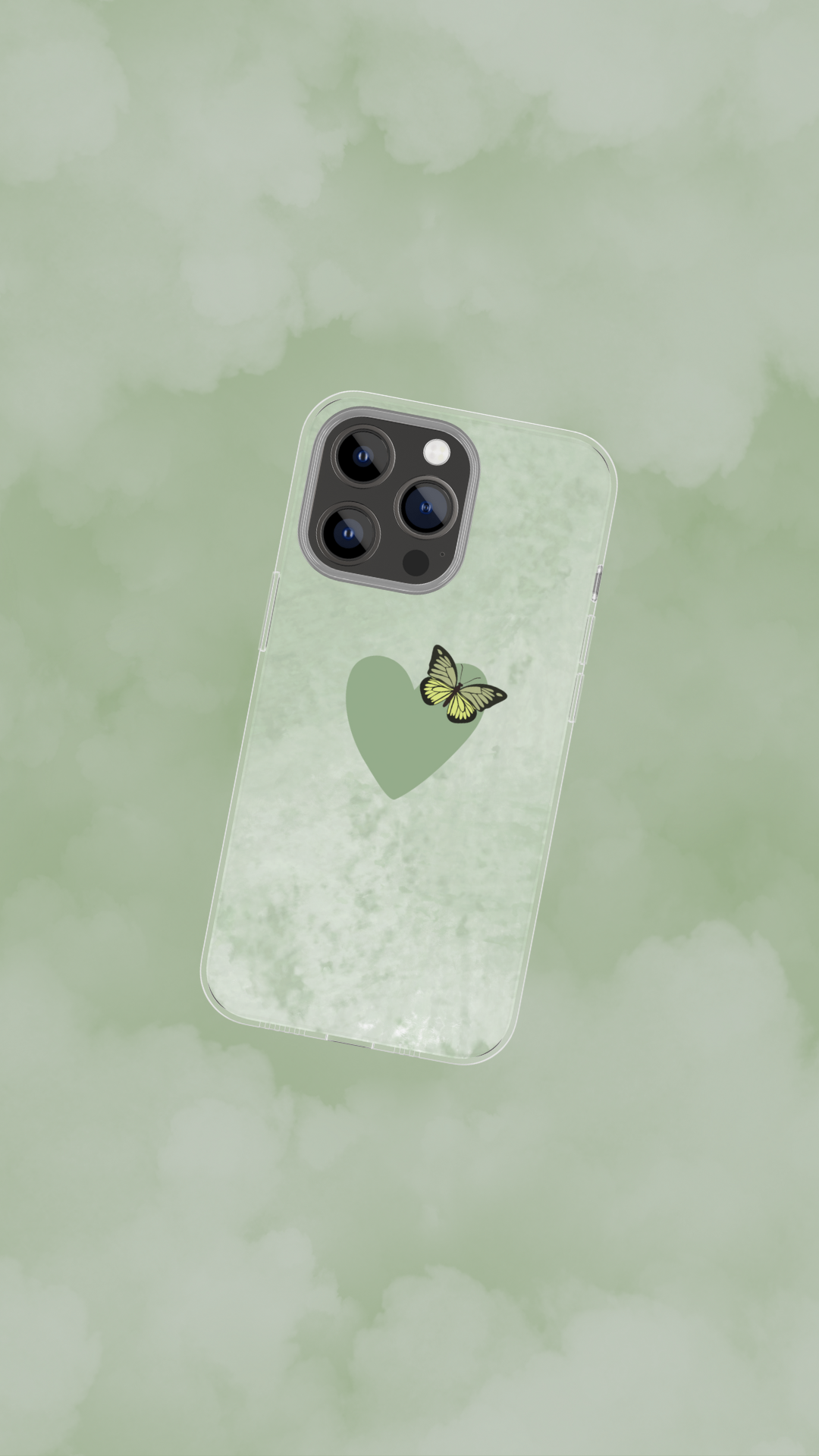 Sage Heart Butterfly iPhone  Tough Case