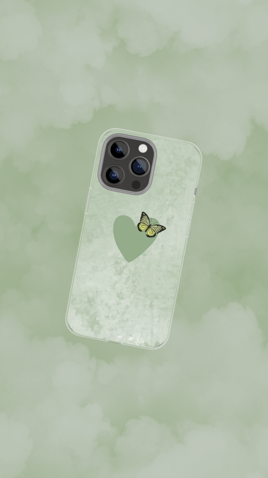 Sage Heart Butterfly iPhone  Tough Case
