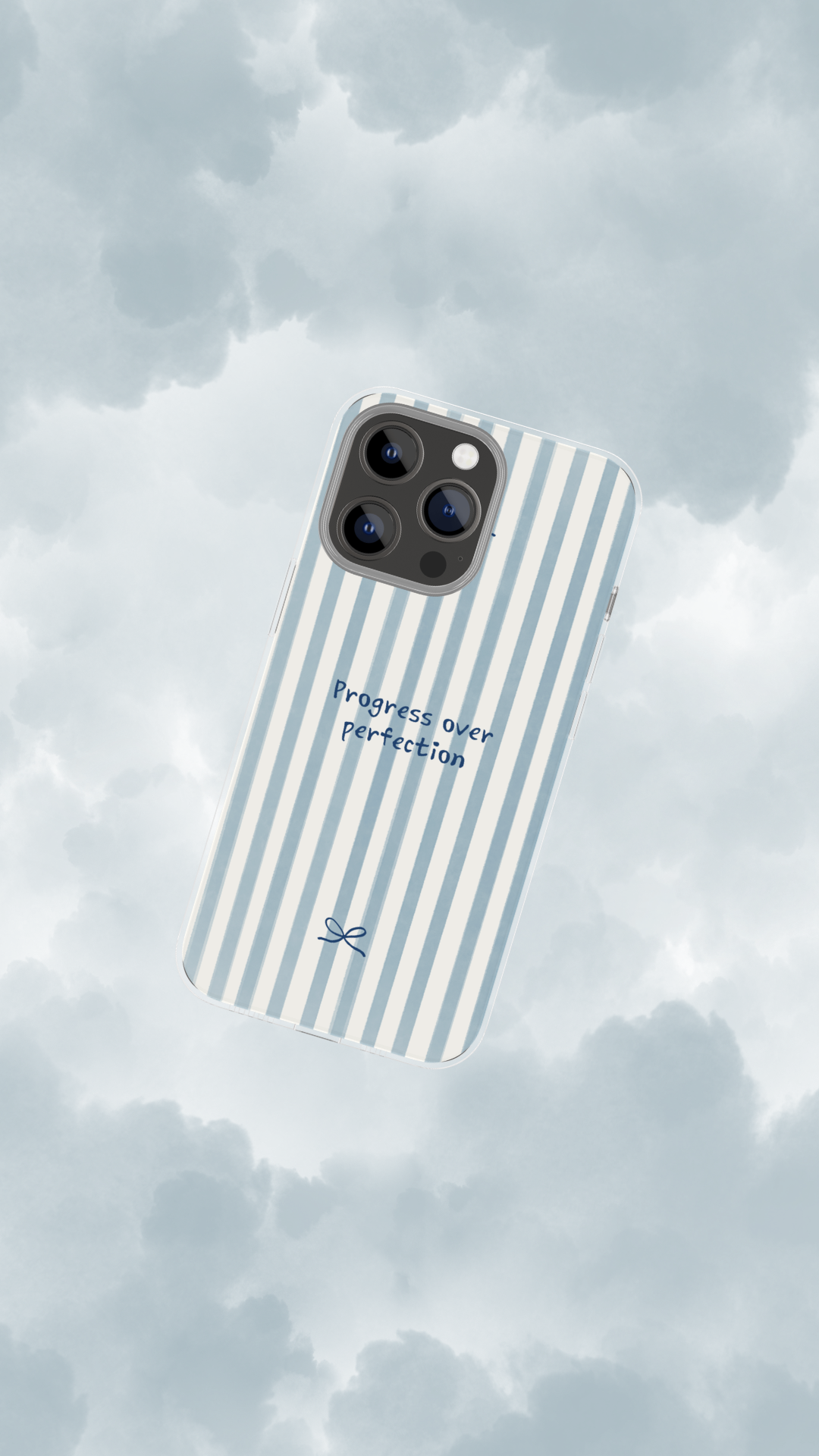 Progress Over Perfection Striped iPhone Case