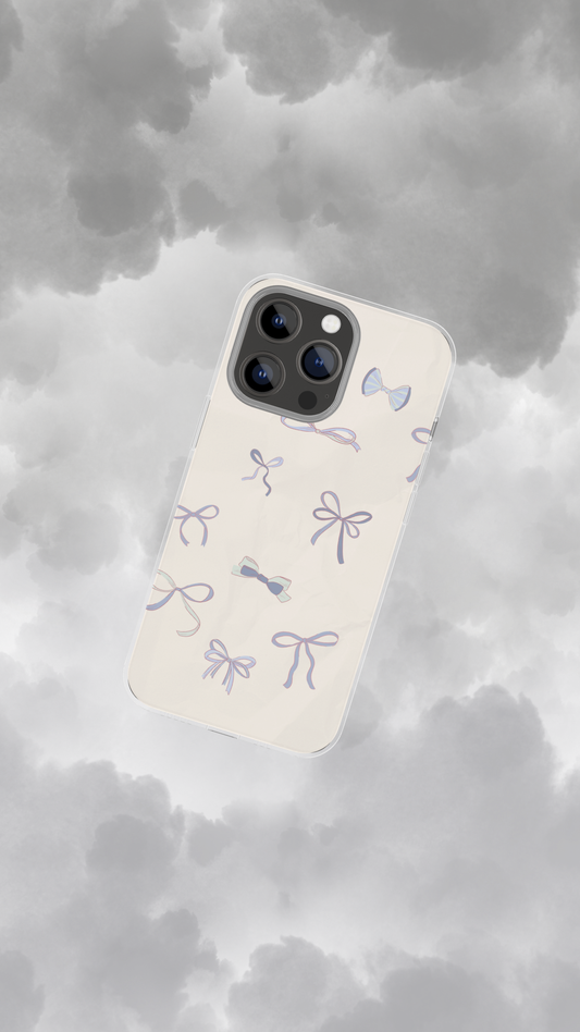 Heirloom Bows in Blue iPhone Case