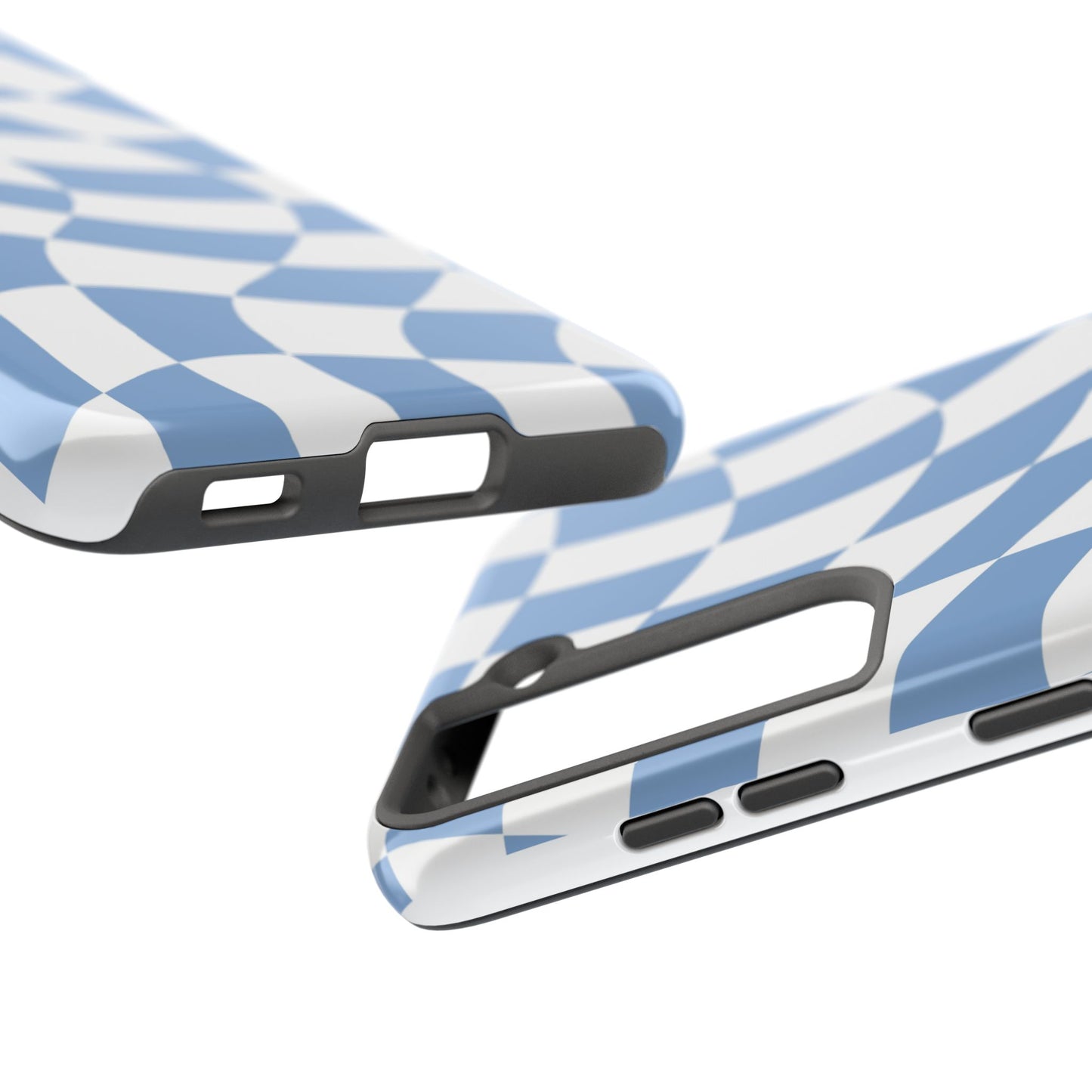 Wavy Blue Checker Samsung Tough Case