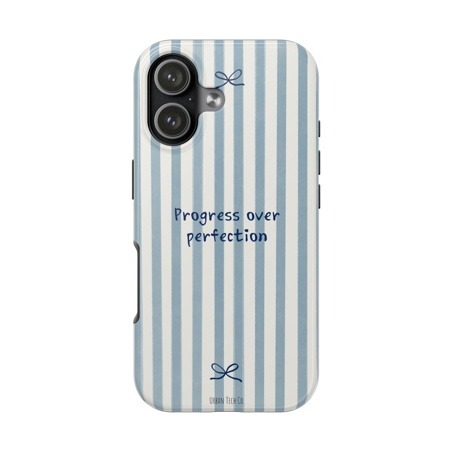 Progress Over Perfection Striped iPhone Case