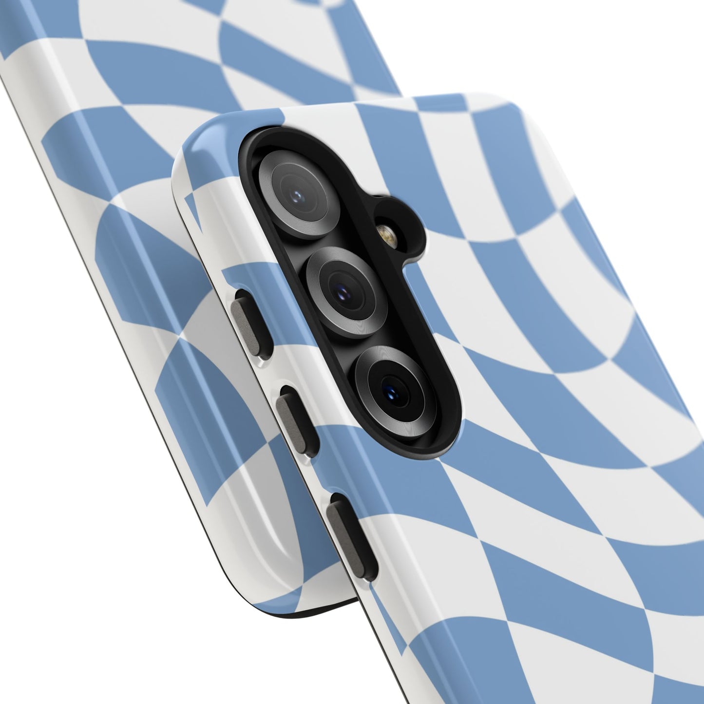 Wavy Blue Checker Samsung Tough Case