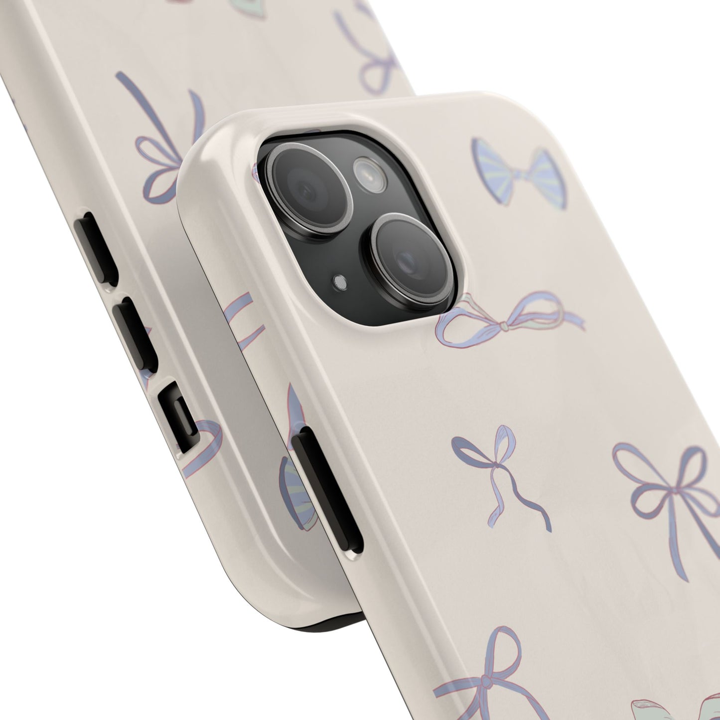 Heirloom Bows in Blue iPhone Case