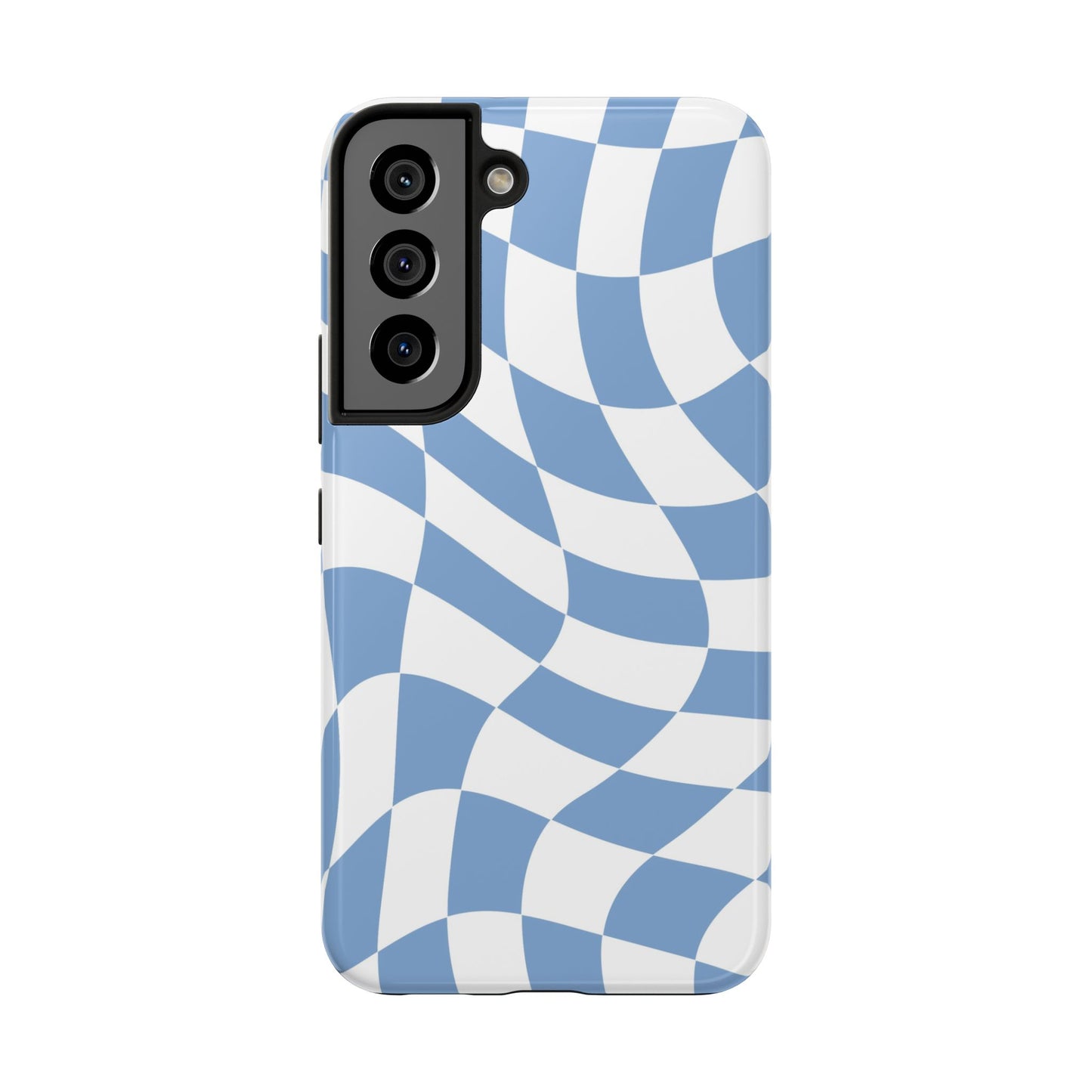 Wavy Blue Checker Samsung Tough Case