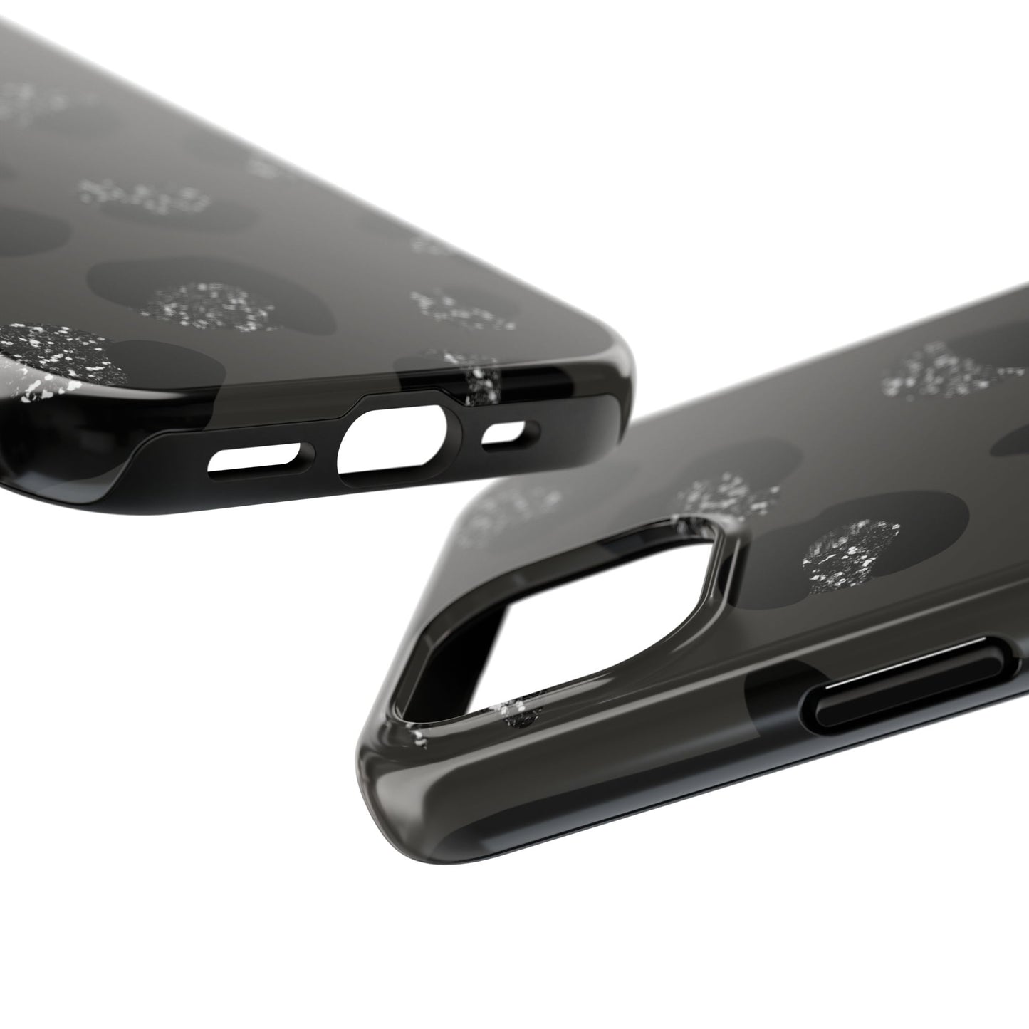 Black Glitter Leopard iPhone Tough Case