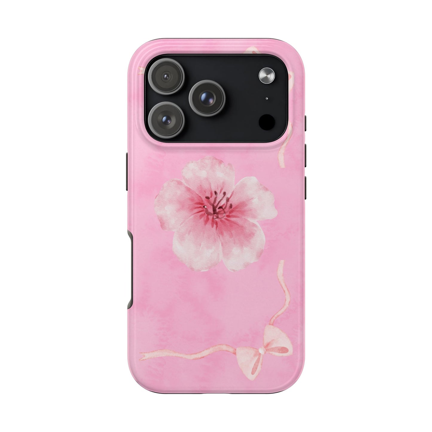 Pink Floral iPhone Tough Case