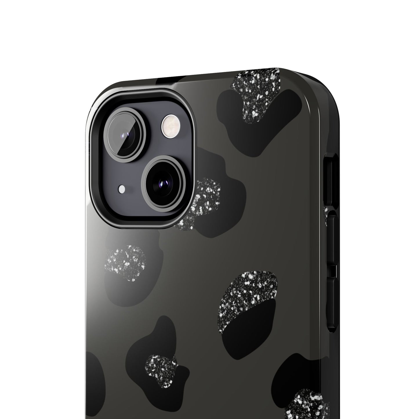 Black Glitter Leopard iPhone Tough Case