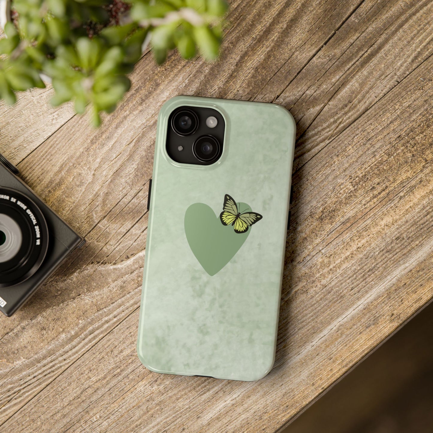 Sage Heart Butterfly iPhone  Tough Case
