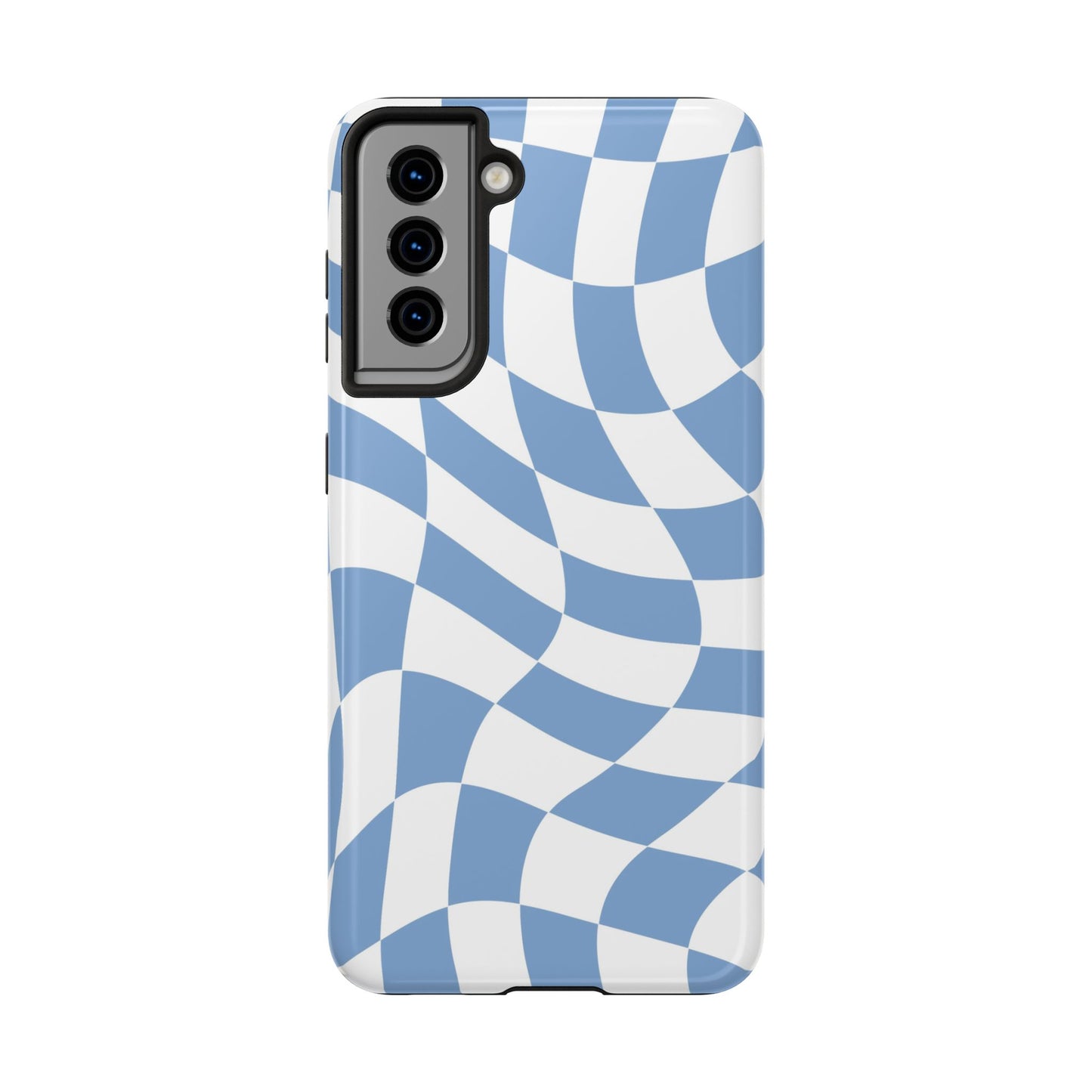 Wavy Blue Checker Samsung Tough Case