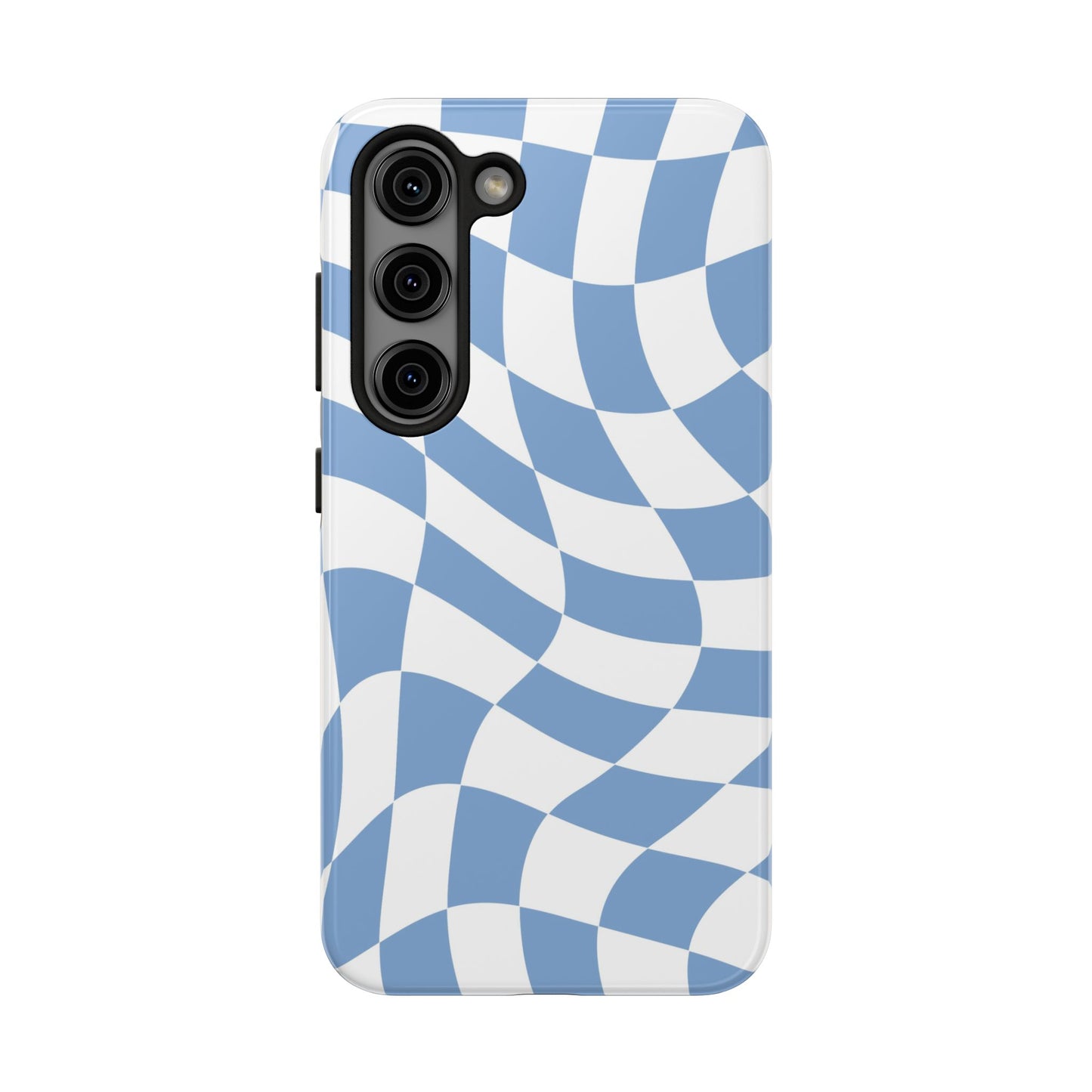 Wavy Blue Checker Samsung Tough Case