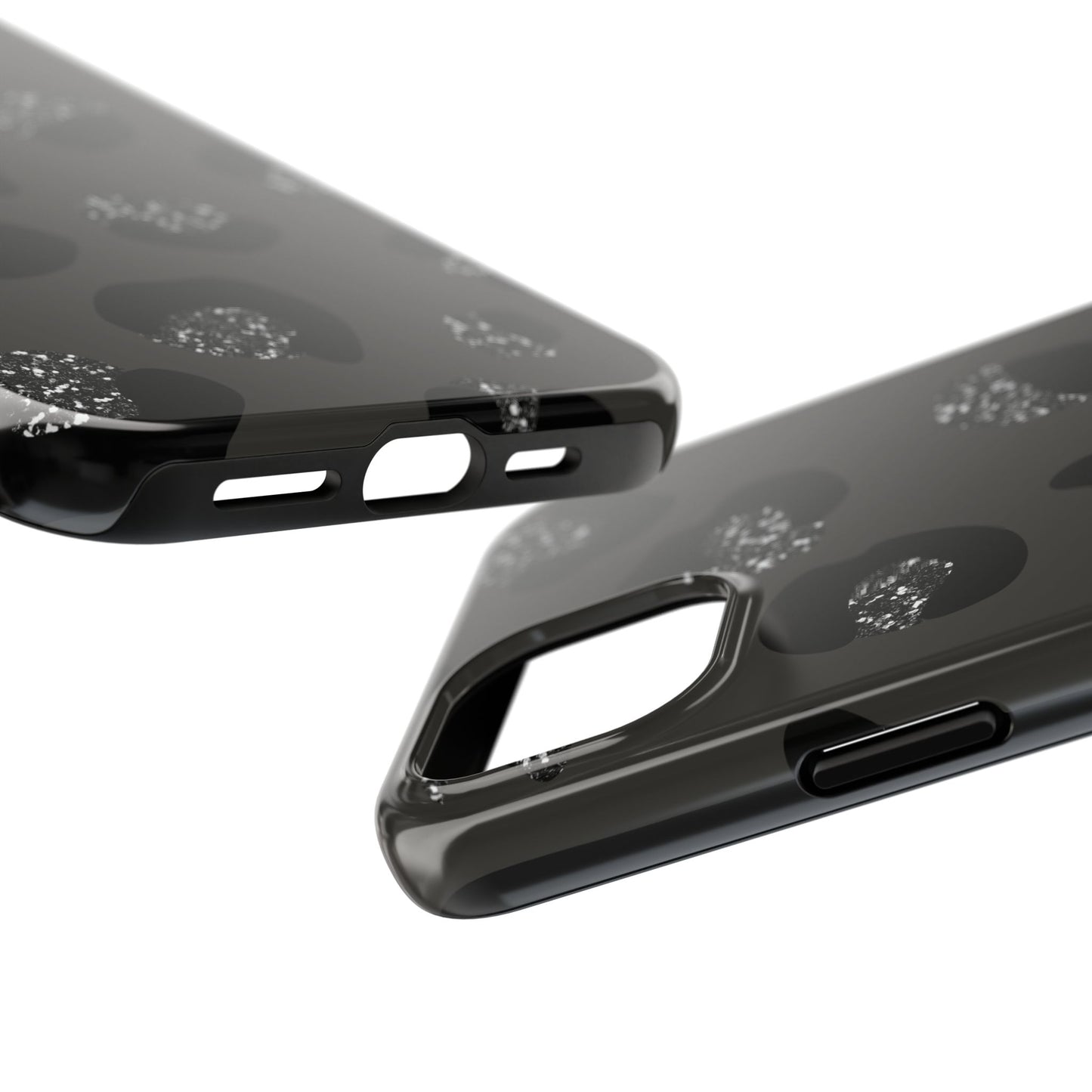 Black Glitter Leopard iPhone Tough Case