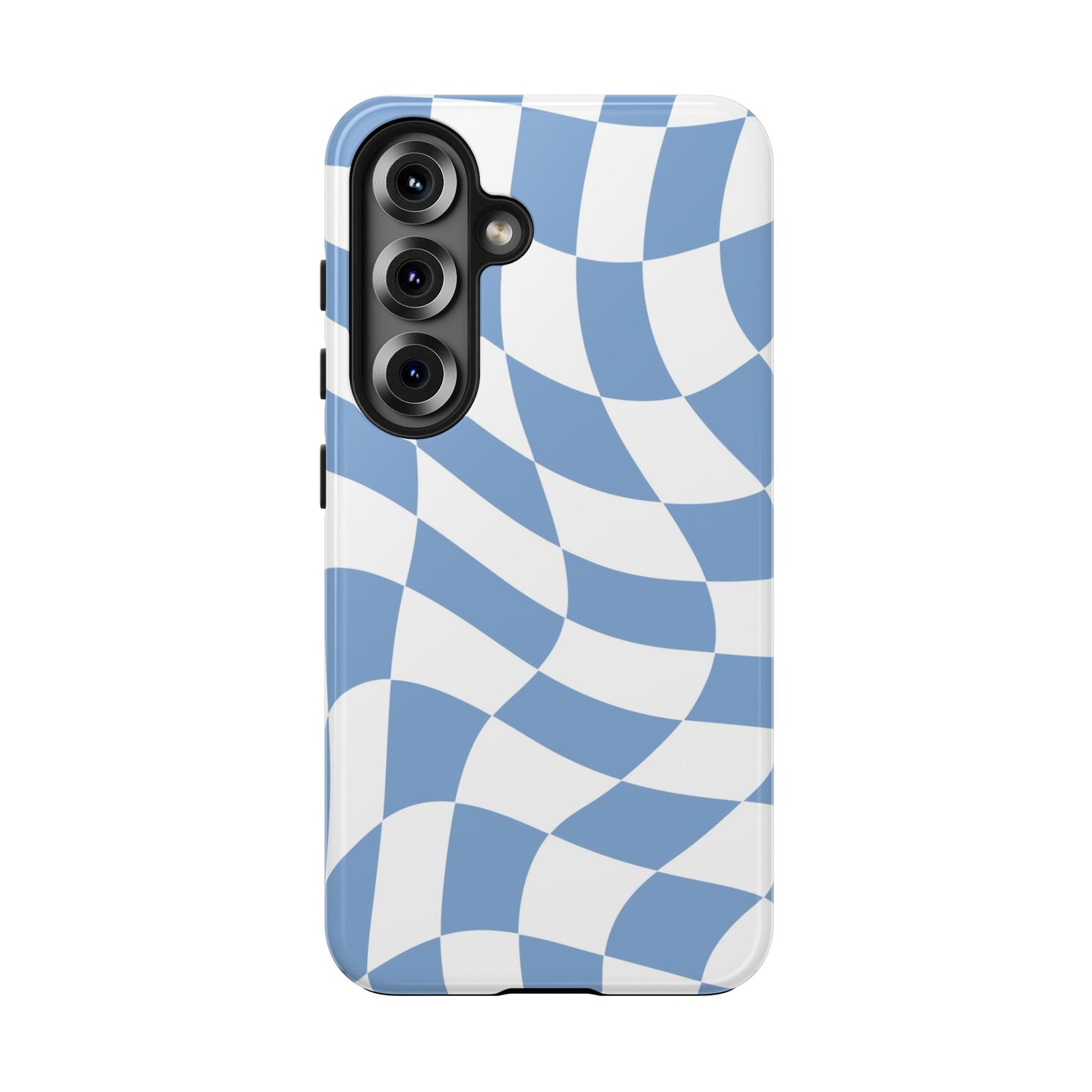 Wavy Blue Checker Samsung Tough Case