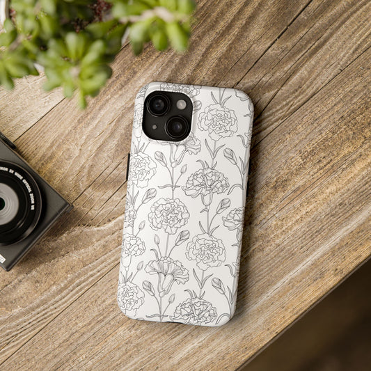 Carnations iPhone Tough Case