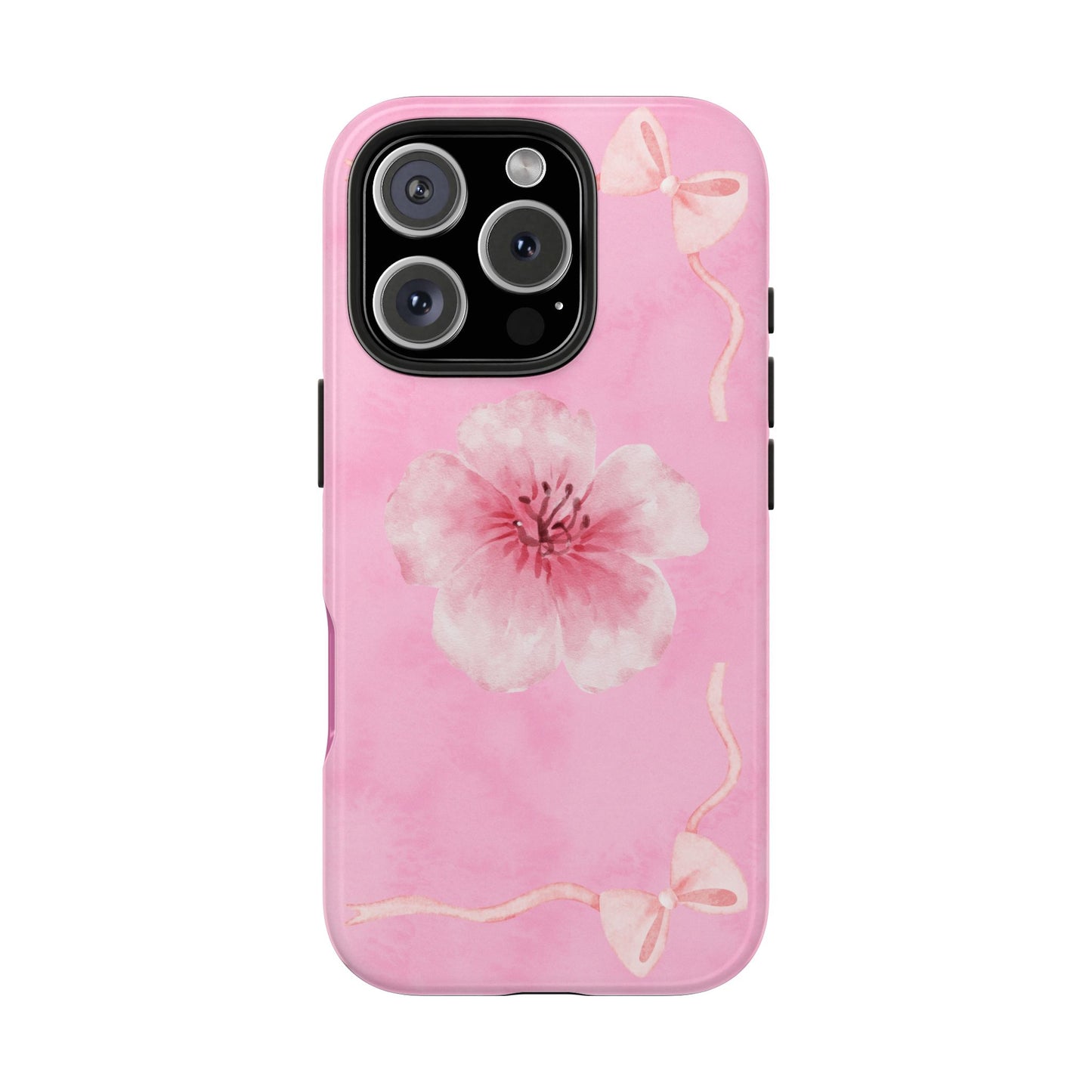 Pink Floral iPhone Tough Case