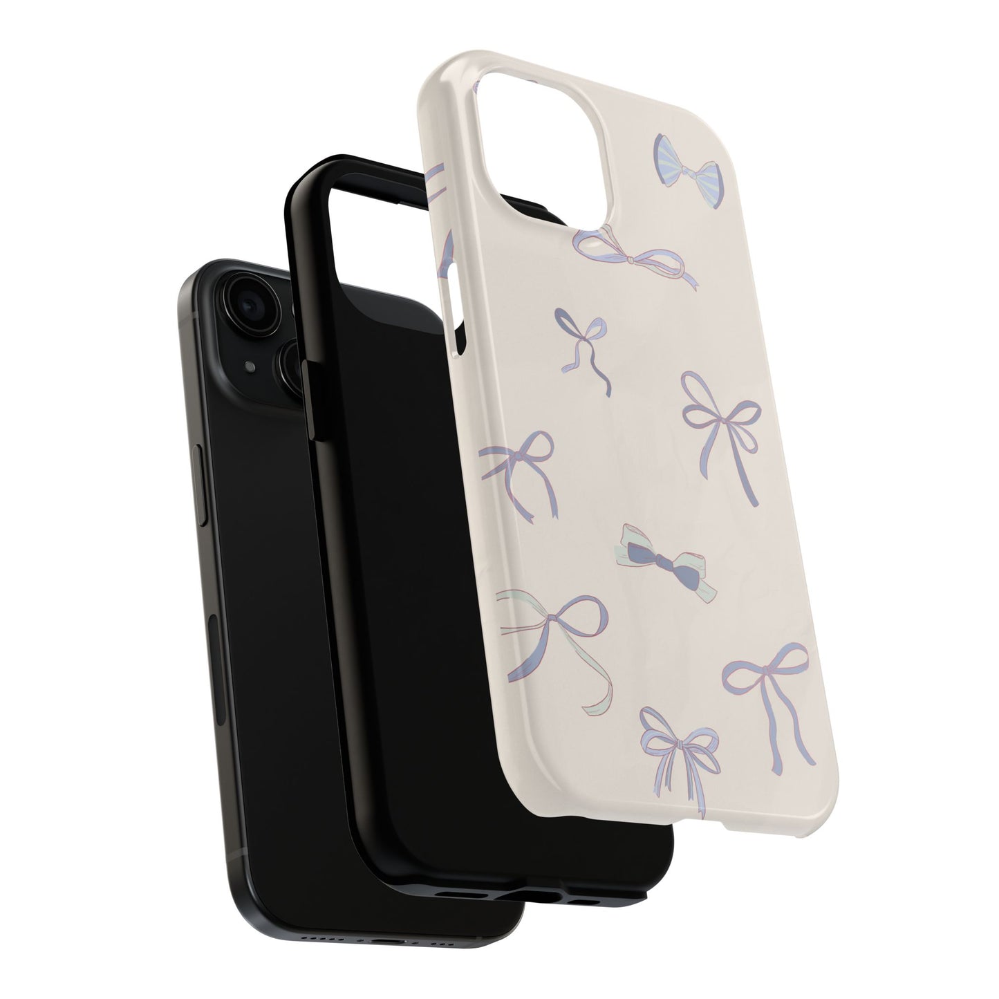Heirloom Bows in Blue iPhone Case